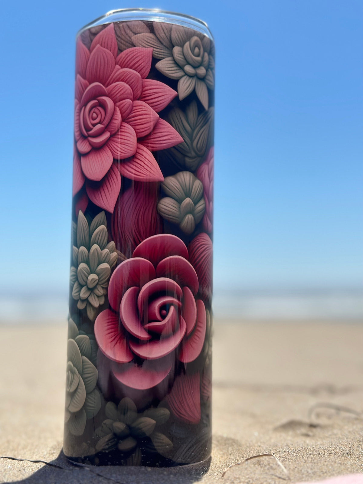 3D flower 20oz tumbler