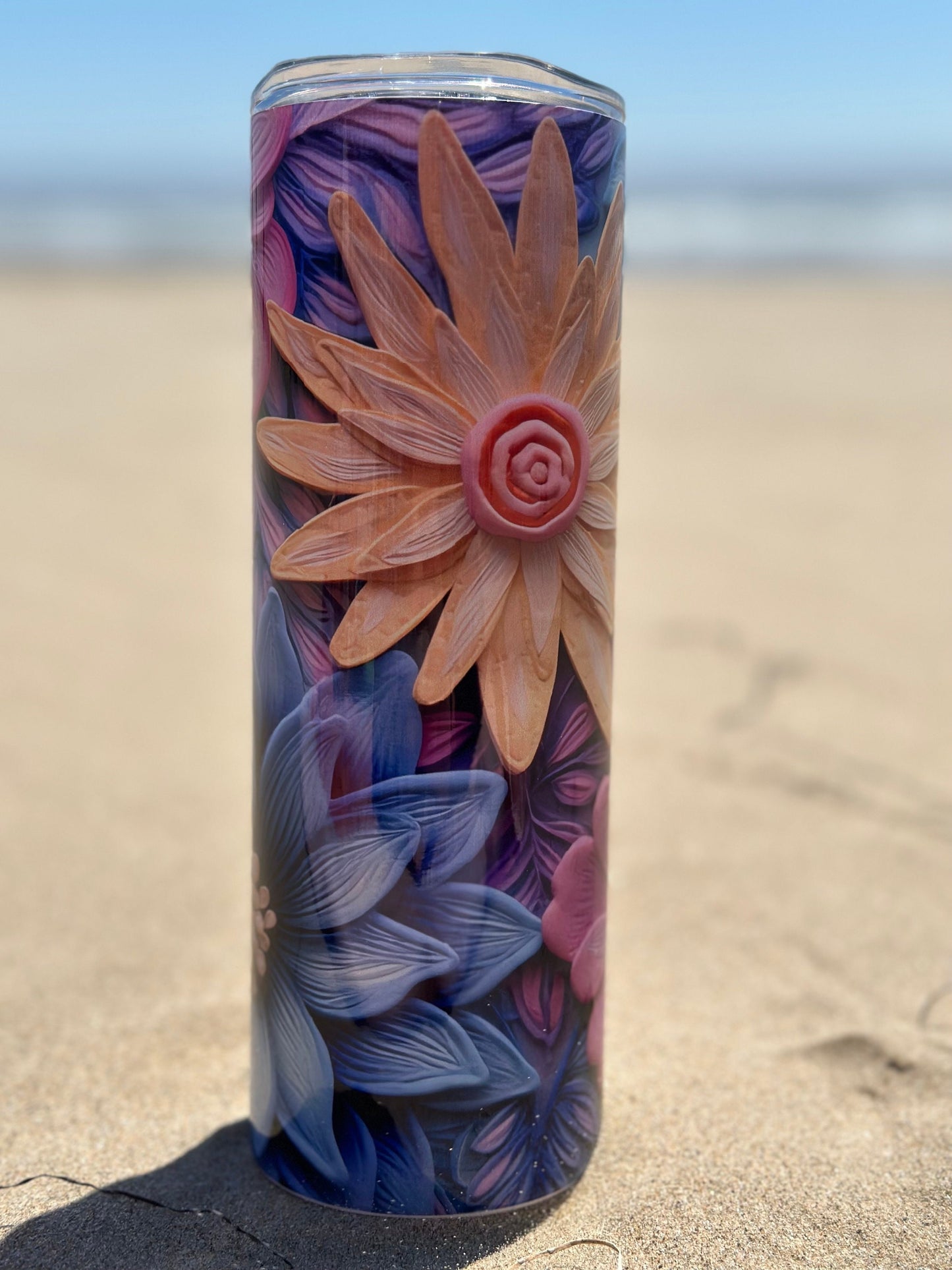 3D flower 20oz tumbler