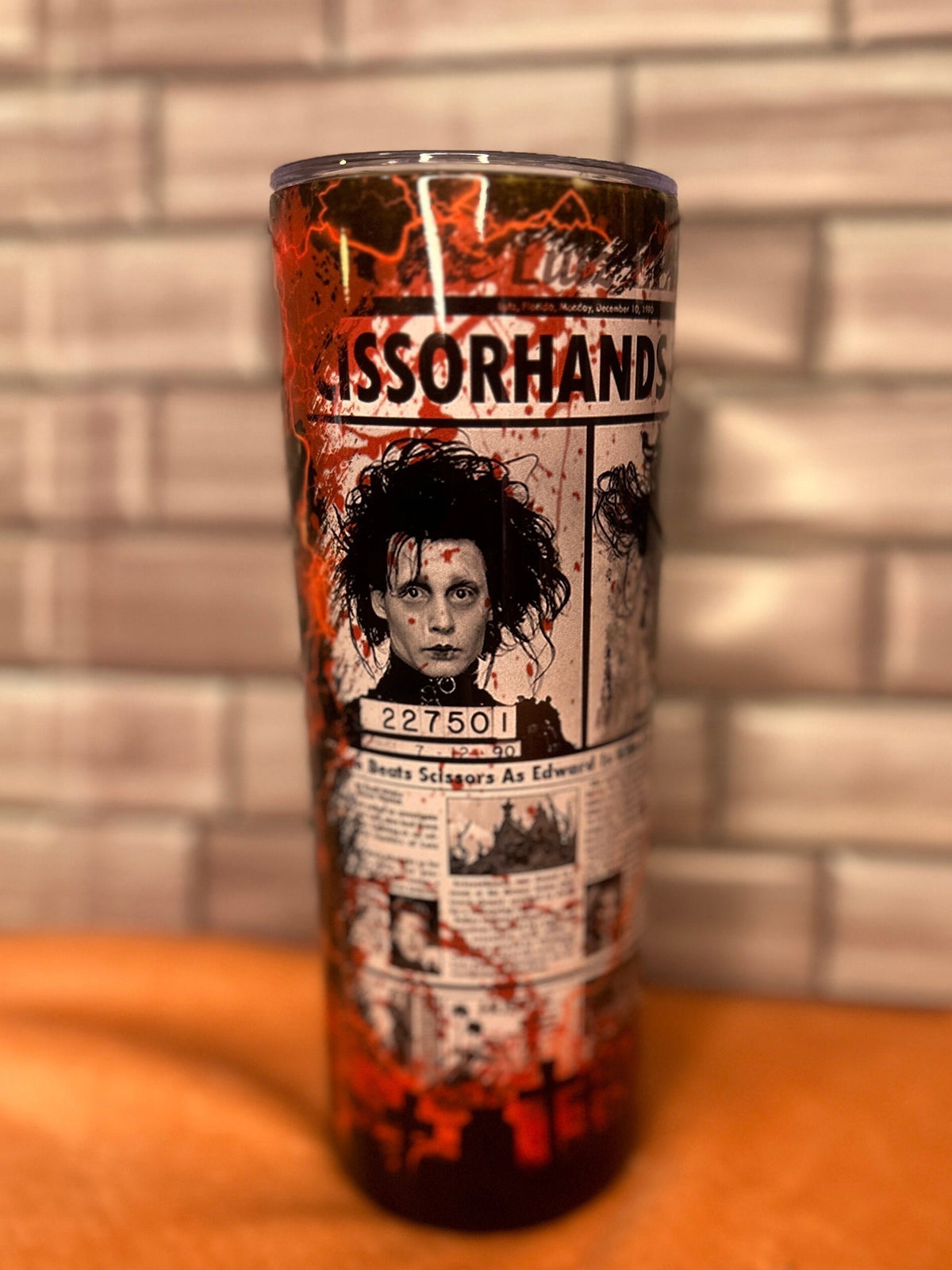 Edward Scissor Hands 20oz skinny tumbler