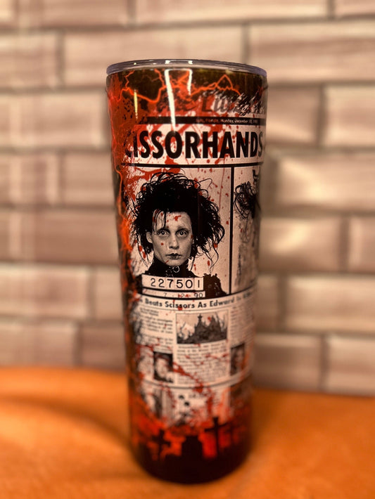 Edward Scissor Hands 20oz skinny tumbler