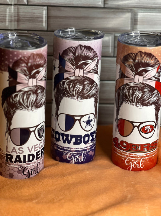 Football Girl 20oz Tumblers